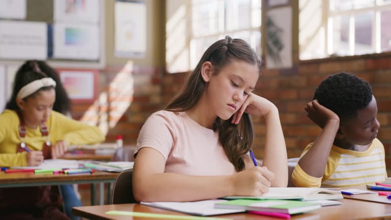 Struggling young girl